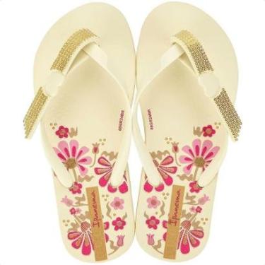 Imagem de Chinelo Infantil Ipanema Belle Coração Flores Brilho Estiloso Fofo-Masculino