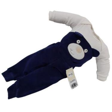Imagem de Conjunto Plush Luxo Bebê Menino Inverno Body + Calça 2795 - Chuquinha 