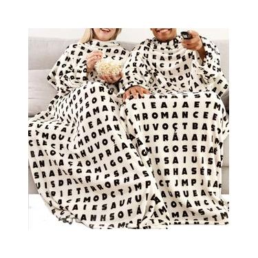 Imagem de Manta Casal Com Mangas Caca Palavras Único