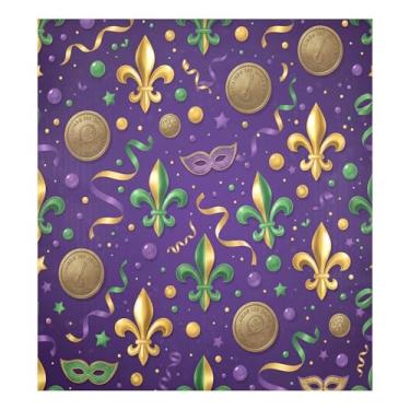 Imagem de Blueangle Capa magnética de lava-louças padrão Mardi Gras, decoração da capa frontal da máquina de lavar louça, adesivos de eletrodomésticos, adesivos de eletrodomésticos, adesivo magnético decorativo