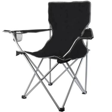 Imagem de Cadeira Camping Dobrável Sunfit Com Porta Copo, Preta