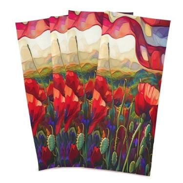 Imagem de xigua Conjunto de 4 panos de prato de cozinha com bandeira mericana, macios e altamente absorventes de secagem rápida para limpeza de pratos e limpeza manual, 71 x 45 cm