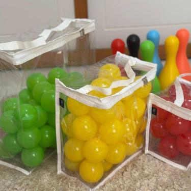 Imagem de Saco Caixa Bolsa Para Organizar Brinquedos Tam M Cor Branco