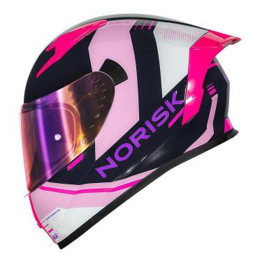 Imagem de Capacete Norisk Flow Run Preto Branco e Rosa-Feminino