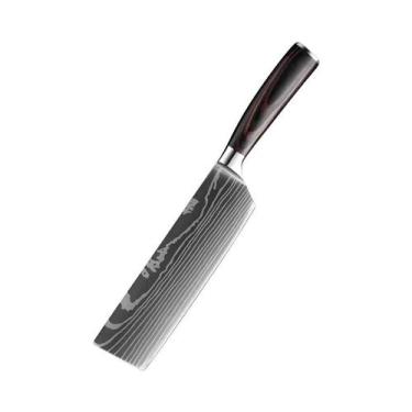 Imagem de Faca De Chef Em Aço Damasco Profissional Com Corte a Laser Para Carne,