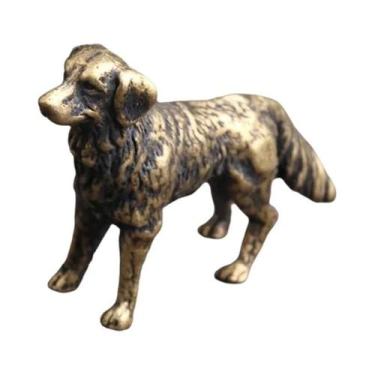 Imagem de Estátua Antiga De Cobre Do Cão Do Zodíaco, Miniatura De Estatueta De C