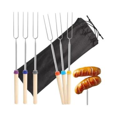 Imagem de Espetos De Churrasco Extensíveis Em Aço Inoxidável, Conjunto De 5, 6 O