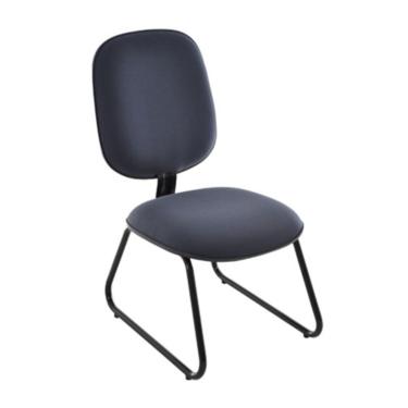 Imagem de Cadeira Diretor sem Braços Base Fixa Trapézio Linha Uno Preto