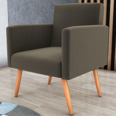 Imagem de Poltrona Para Decoração Sara Suede Cappuccino