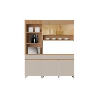 Imagem de Cozinha Modulada Nesher Realeza 3 Peças CZ106 Carvalho/Greice