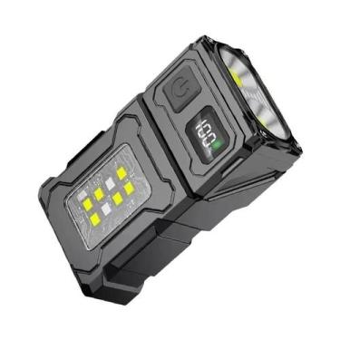 Imagem de Lanterna LED Mini USB Recarregável Portátil Com Ímã Na Base Super Bril