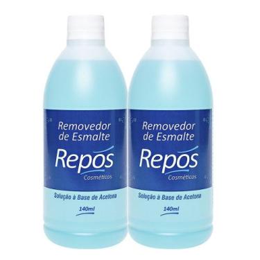 Imagem de Kit 2 Acetona Removedor de Esmalte de 140ml Repos Cosméticos