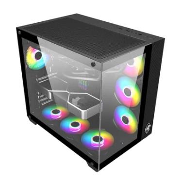 Imagem de Gabinete Gamer Arbaton Vidro Temperado ARGB Preto Draxen(drn30a-bk).