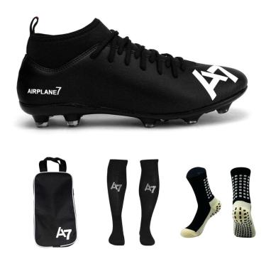 Imagem de Chuteira Botinha De Campo + Meião + Antiderrapante + Porta-Masculino