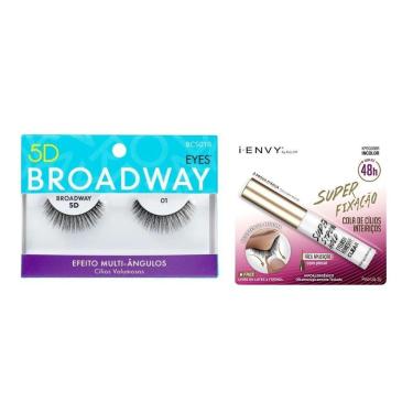 Imagem de Kit Kiss Ny Cílios 5d Broadway 01+cola De Cílios Postiços 5g