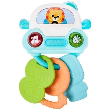 Imagem de Mordedor Chaveiro Carrinho De Atividades Com Luz E Som Buba