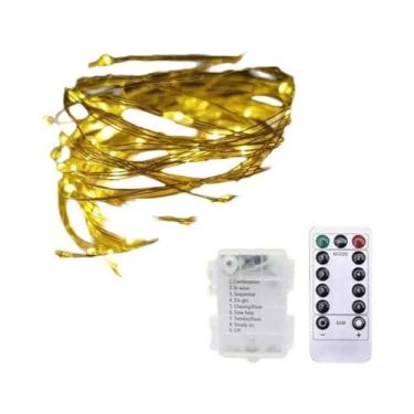 Imagem de Luzes De Fada LED Prateadas Com Controle Remoto Para Decoração De Casa