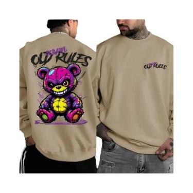 Imagem de Moletom Masculino De Outono Com Estampa De Urso Teddy, Manga Longa, Co