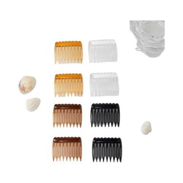 Imagem de Pente Lateral De Plástico Com 9 Dentes Para Mulheres E Meninas, 8 Peça