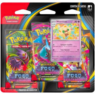 Imagem de Blister Triplo Pokemon TCG Fogo Fantasmagórico Copag
