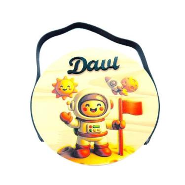 Imagem de Porta Maternidade Astronauta Infantil - Nome Personalizado - Drackma