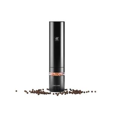 Imagem de Moedor Elétrico de Pimenta ou Sal Zwilling Enfinigy Preto: Mecanismo de Cerâmica e Design Minimalista