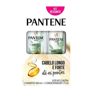 Imagem de Kit Shampoo 400ml + Condicionador 175ml Pantene Bambu Nutre e Cresce
