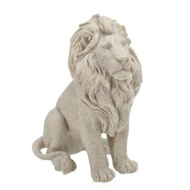 Imagem de Estatueta Escultura Estátua Enfeite Leão Decorativo Casa Sala Quarto E