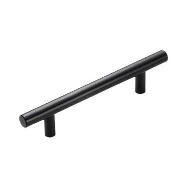 Imagem de Puxador De Porta De Armário Em Aço Inoxidável Preto E Prata, Alça Long