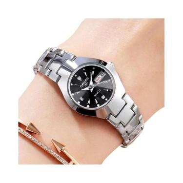 Imagem de Relógio Feminino À Prova d'Água Em Aço Inoxidável Com Quartzo, Ponteir