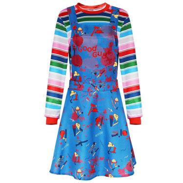 Imagem de Childs Plays Chucky`s Dress Fantasia de cosplay Cosplay de Halloween