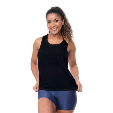 Imagem de Camiseta Regata Feminina Dry Fit UV50+ Academia Fitness Respirável Sec