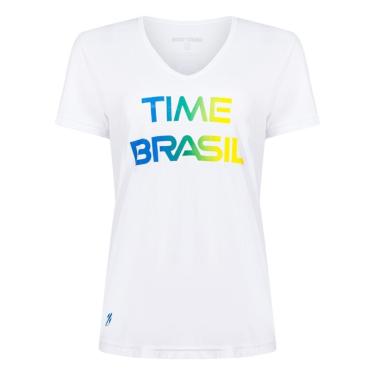 Imagem de Camiseta Feminina Time Brasil Manga Curta Decote V Mormaii-Feminino