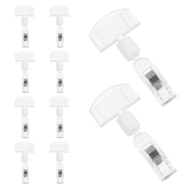 Imagem de MAGICLULU 10 Clipes de Plástico para Etiquetas de Preço, Porta-etiquetas Transparentes para Prateleiras, Clipes de Sinalização Reutilizáveis ​​para Exposição No Varejo, 2,59 X 1,18 X 0,59 Polegadas