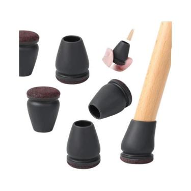 Imagem de Protetores De Pés De Cadeira Em Feltro Grosso (8 Peças) Para Móveis E 