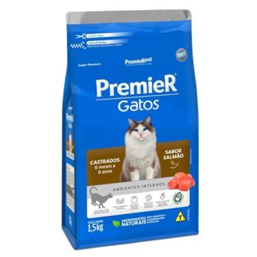 Imagem de PremieR Pet Ambientes Internos Ração Seca para Gatos Castrados 6 meses a 6 Anos Sabor S...