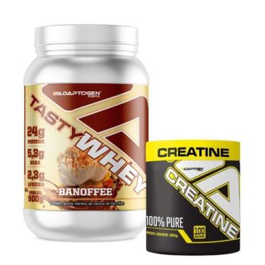 Imagem de Kit Tasty Whey 3w Adaptogen 900g com Creatina Adaptogen 300g - Adaptog