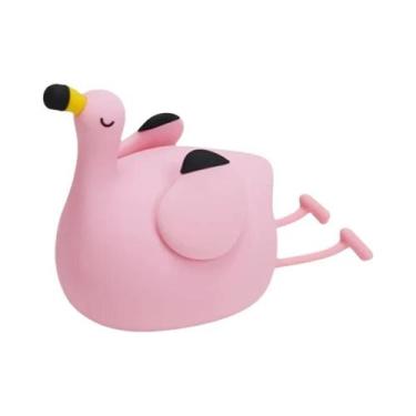 Imagem de Luz Noturna LED Flamingo Rosa Recarregável Com Três Níveis De Brilho, 