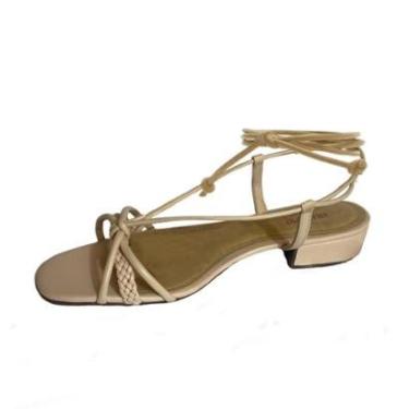 Imagem de Sandália AnaCapri Salto Bloco Nude Amarração Trança-Feminino