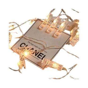 Imagem de Luzes De Cordão LED Com Clipe Para Fotos, Alimentadas Por Bateria USB,