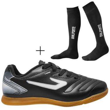 Imagem de Kit Chuteira Futsal Topper Cup VII+ Meião De Futebol Dalponte Profissional-Masculino