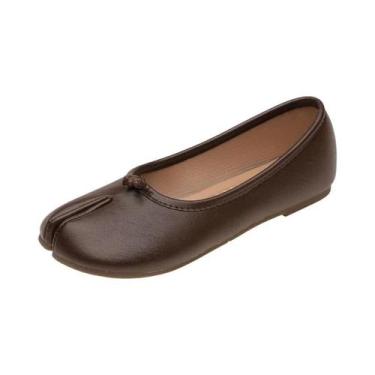 Imagem de Sapatos Femininos Estilo Coreano: Mocassins Rasteiros Slip-On Com Bico