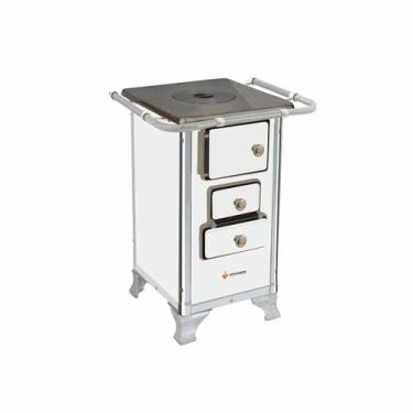 Imagem de Fogão A Lenha Venâncio 00 Cor Branco Chapa Em Ferro Fundido Sem Tampa 