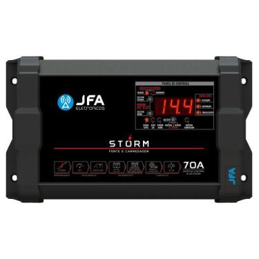 Imagem de Fonte Carregador Automotivo JFA Storm 70A Bivolt Voltímetro Amperímetr