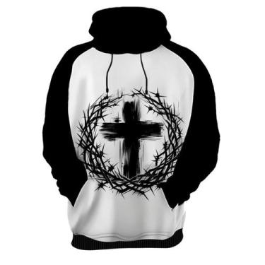 Imagem de Blusa de Frio Cruz Cristã Jesus Cristo Espinhos 1 - Kasubeck Store®, P
