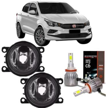 Imagem de Par farol milha fiat cronos 2017 a 2022 e super led - BIBAS