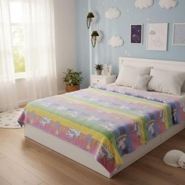 Imagem de Manta Cobertor Infantil Solteiro Brilha no Escuro 2m x 1.80m - Pirulit