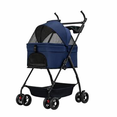 Imagem de Carrinho De Transporte Pet Dobrável Berço Removível Cão Gato - Pet For