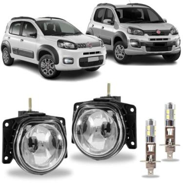 Imagem de Par farol milha uno way 2011 ate 2021 com led vidro - SUITS