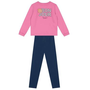 Imagem de Conjunto infantil menina de flor com glitter Brandili-Feminino